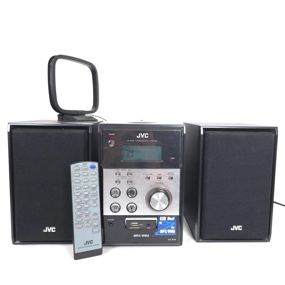 JVC Stereo System Retro CD MP3 USB AM FM Remote Micro Component UX-G28